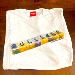Full Send White Graphic T-Shirt
